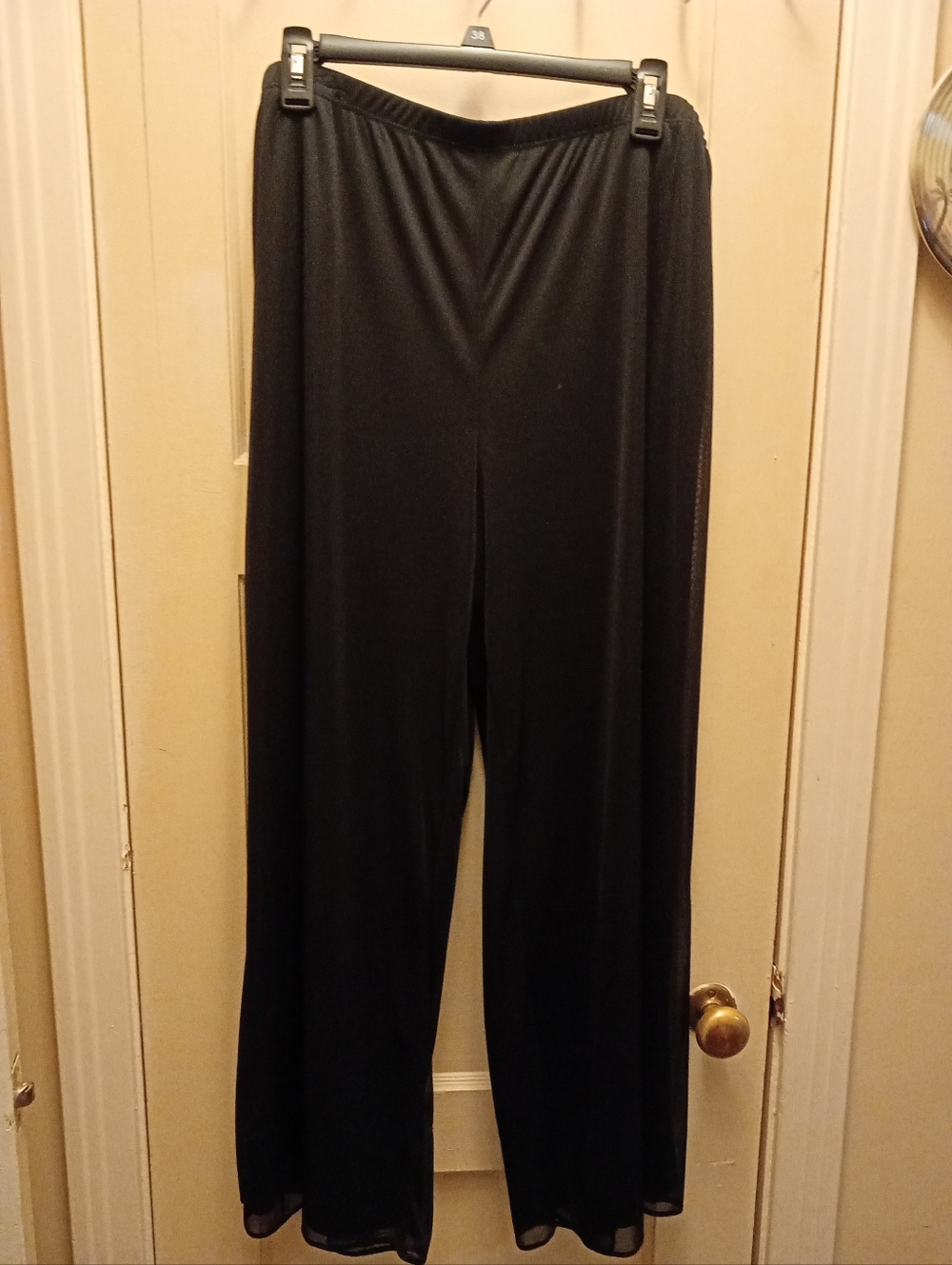 MSK Black Wide-Leg Pull-On Pants